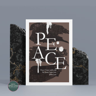 Bible Verse - Peace I Lämnar med dig - John 14:27 Poster