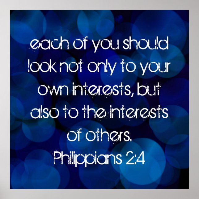 Bible verse Philippians 2:4 Poster (Framsidan)