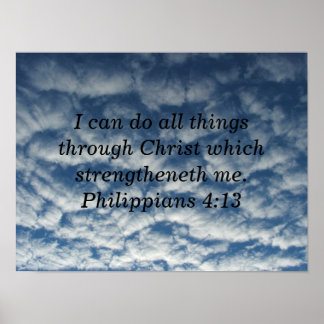 Bible verse philippians 413 poster, molnet poster