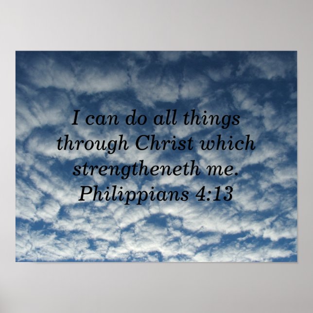 Bible verse philippians 413 poster, molnet poster (Framsidan)