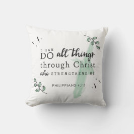 Bible Verse Philippians 4:13 Kudde