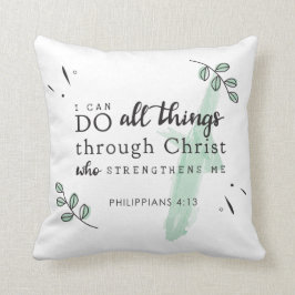 Bible Verse Philippians 4:13 Kudde