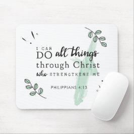 Bible Verse Philippians 4:13 Mousepad Musmatta