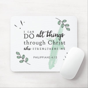 Bible Verse Philippians 4:13 Mousepad Musmatta