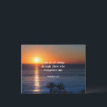 Bible verse, Philippians 4:13 Vykort<br><div class="desc">Scripture: I can do all things through Christ who strengthens me,  Philippians 4:13</div>