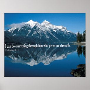 Bible Verse Phillipians 4:13 Poster
