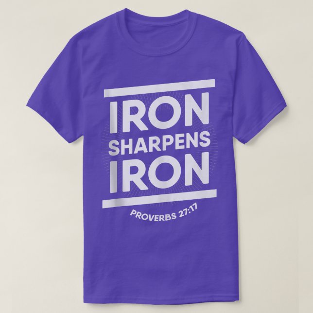Bible Verse Proverbs 2717 Järn Sharpens Järn Chris T Shirt (Design framsida)
