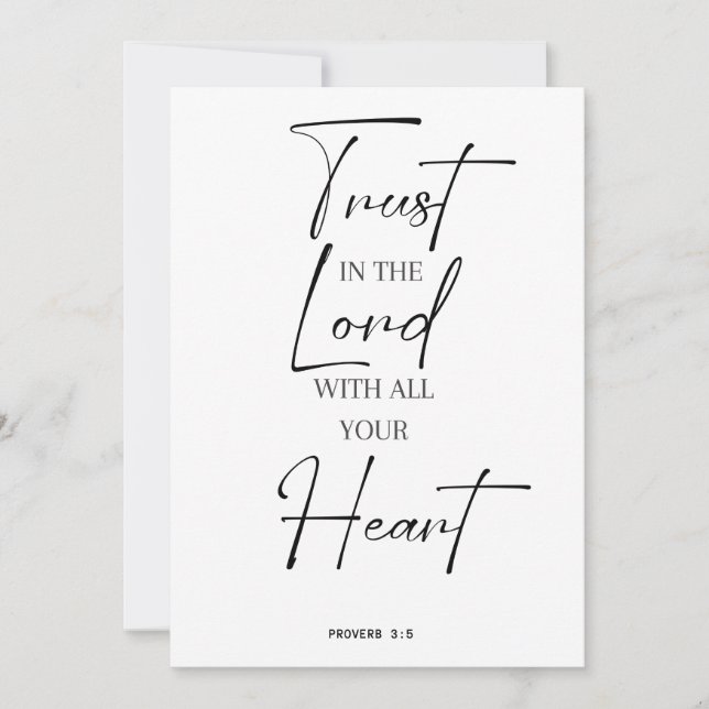 Bible verse Proverbs 3 litar på lord Inbjudningar (Framsida)