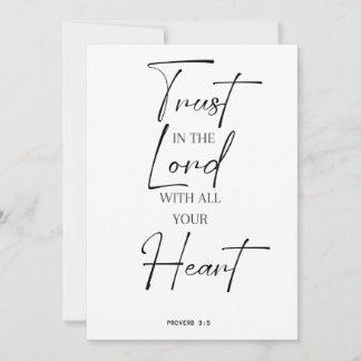 Bible verse Proverbs 3 litar på lord Inbjudningar