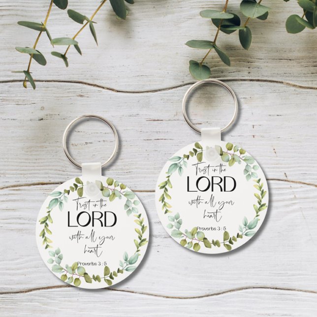 Bible Verse Proverbs Greenery Wandekechain Nyckelring (Skapare uppladdad)
