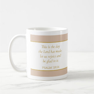 Bible Verse Psalm 118:24 - Mordern Faith Christian Kaffemugg