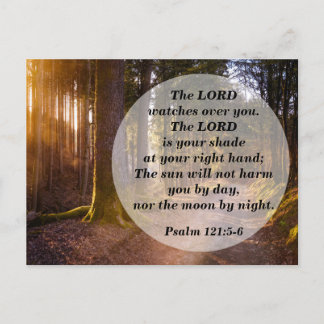 Bible Verse Psalm 121:5 Herren vakar över dig Vykort