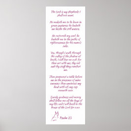 Bible Verse Psalm 23 Herren är min herde Poster