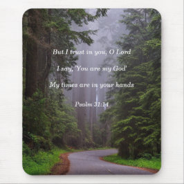 Bible Verse Psalm 31:14 Mina tider finns i händer Musmatta