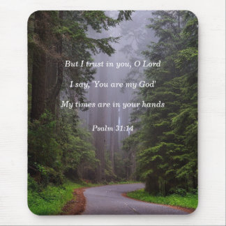 Bible Verse Psalm 31:14 Mina tider finns i händer Musmatta