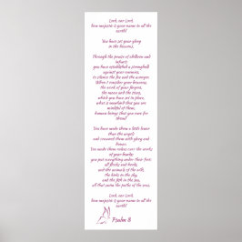 Bible Verse Psalm 8 Glory i Heavens Poster