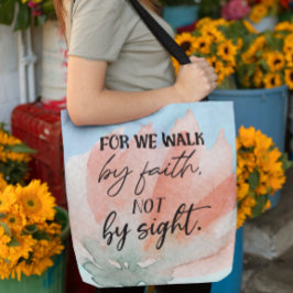 Bible verse Psalm Floral  Tote Bag Tygkasse