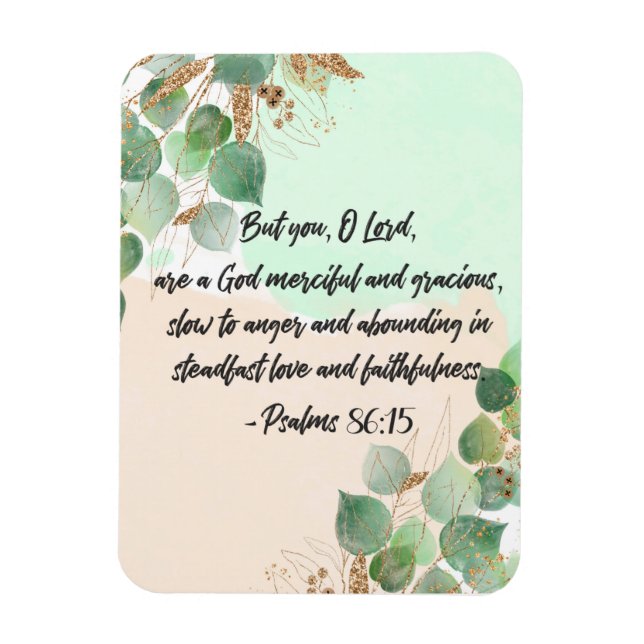 Bible verse Psalm Greenery scripture Magnet (Vertikal)