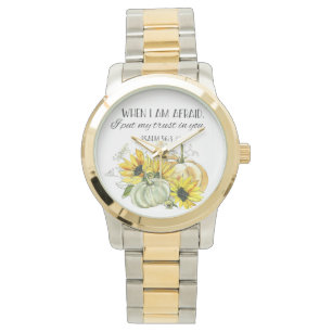Bible Verse Psalm Solros Watch Armbandsur