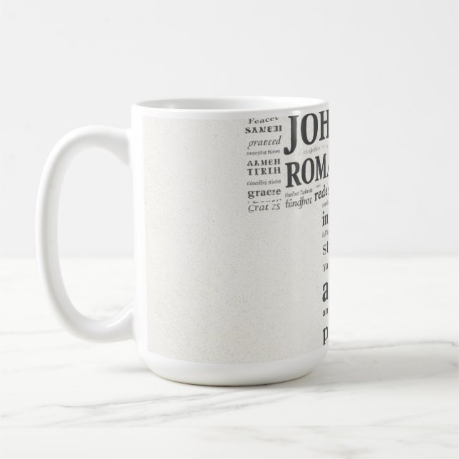 Bible Verse Reference Cross Wall Art Kaffemugg (Vänster)