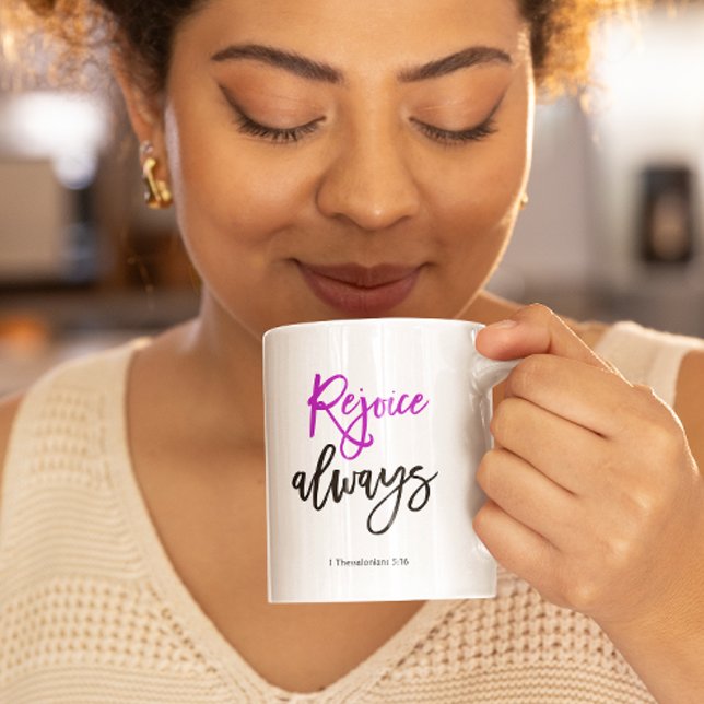 Bible verse Rejoice Alltid Kaffemugg (Skapare uppladdad)