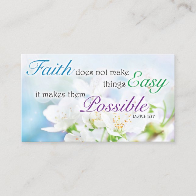 Bible Verse, Religious Motivational Faith Card (Framsida)