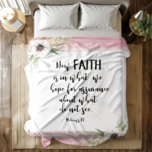 Bible verse Rosa blommigt Fleece Blanket