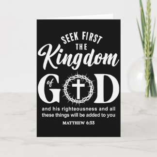Bible Verse Seek First The Kingdom Of God Christia Kort