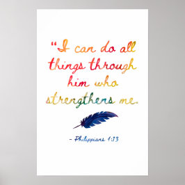 Bible Verse ska vara stark. 4:13 Poster