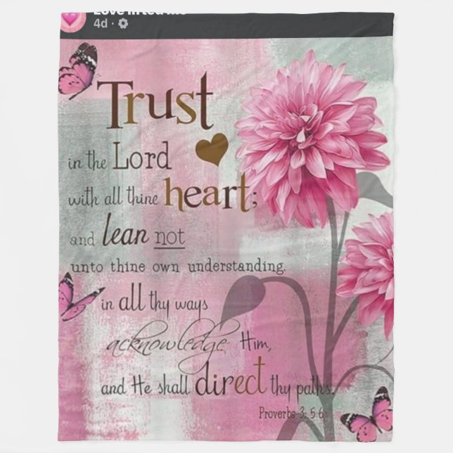 Bible Verse Soft Fleece Blanket (Framsidan)