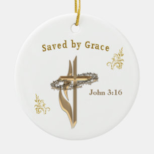 Bible Verse sparad av Grace Julgransprydnad Keramik