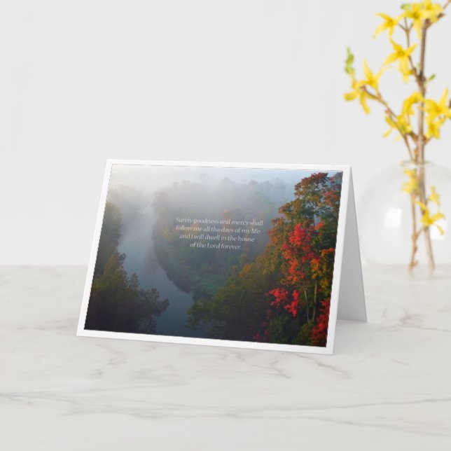 Bible Verse Sympathy Foleting Card Kort (Gul blomma)