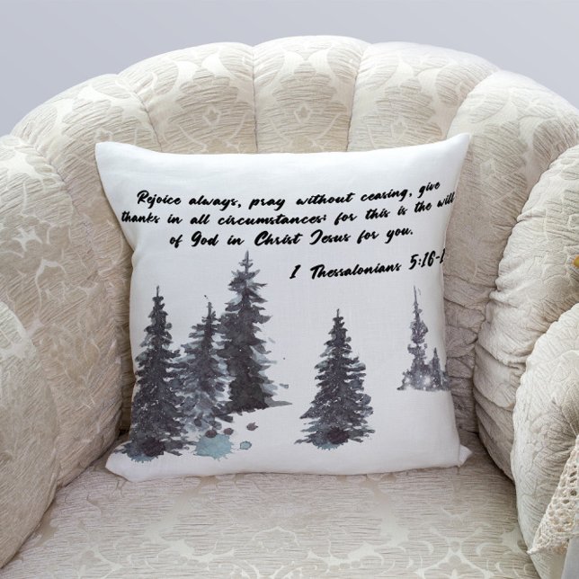 Bible verse Thessalonians vinterkö dekorativ kudde (Skapare uppladdad)