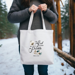 Bible verse Tote Bag Tygkasse