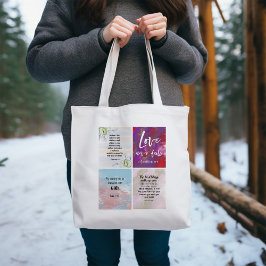 Bible Verse Tote Bag Tygkasse