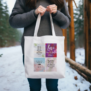 Bible Verse Tote Bag Tygkasse