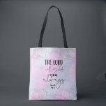 Bible verse Tote Bag Tygkasse<br><div class="desc">Bible verse inspired with flowers</div>