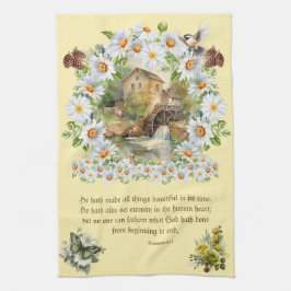 Bible Verse Towel Han Hath gjorde Sak Beautifu Kökshandduk