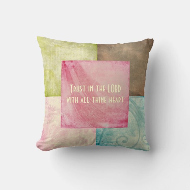 Bible Verse Trust i Lord Dekorativ kudde (Framsida)