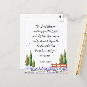 Bible verse - välsignelse: The Lord scripture Vykort