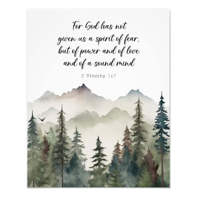 Bible Verse Wall Art Poster 2 Timothy (Framsidan)
