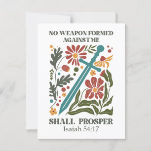 Bible Verse Wildblomma Vykort