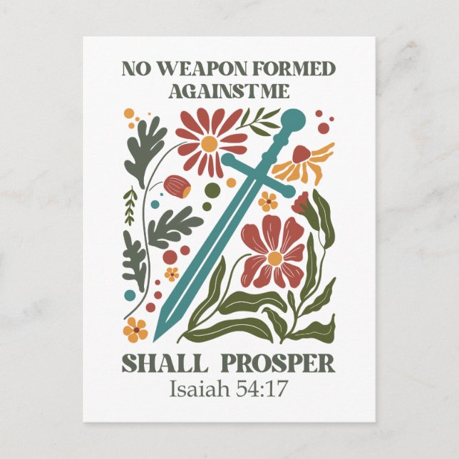 Bible Verse Wildblomma Vykort (Framsida)