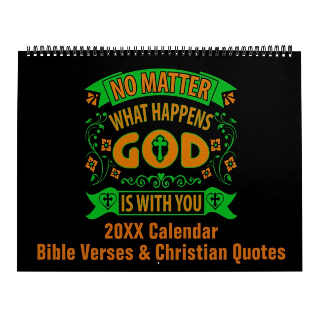 Bible Verses Christian Quotes & Ord 12 månader Kalender (Omslag)