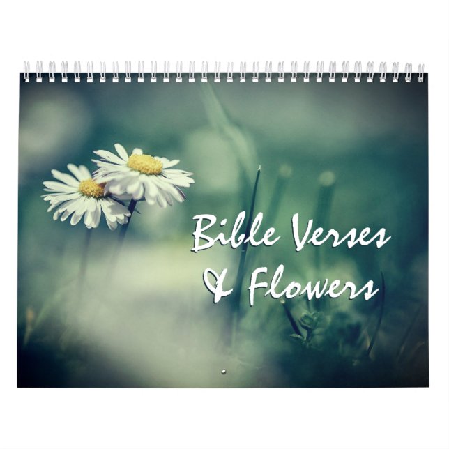 Bible Verses & Flowers uppmuntrar kristna Kalender (Omslag)