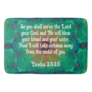 Bible Verses Healing Scripture Quote Exodus 23:25 Badrumsmatta