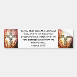 Bible Verses Healing Scripture Quote Exodus 23:25 Bildekal