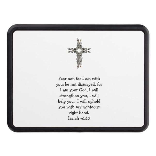 Bible Verses Inspirational Quote Isaiah 41:10 Dragkroksskydd (Framsidan)