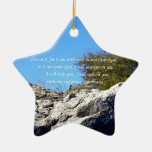 Bible Verses Inspirational Quote Isaiah 41:10 Julgransprydnad Keramik