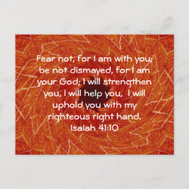 Bible Verses Inspirational Quote Isaiah 41:10 Vykort